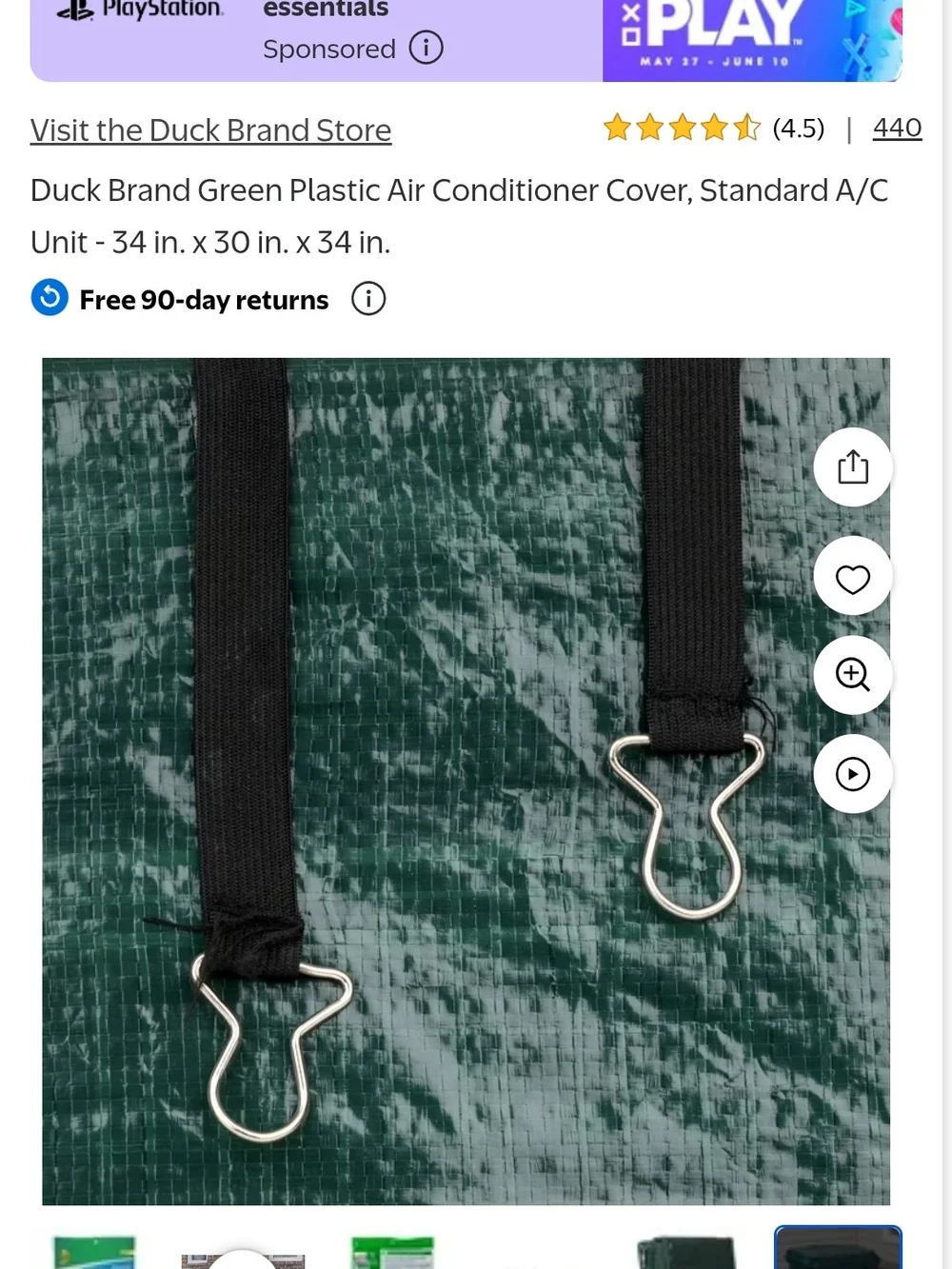 Duck Brand Standard Air Conditioner Cover - Green